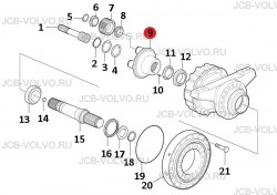 Водило сателлитов [ VOE 12743107, 17218610, 15152503, 16018989 ] для грейдера VOLVO G930, G940, G946, G960
